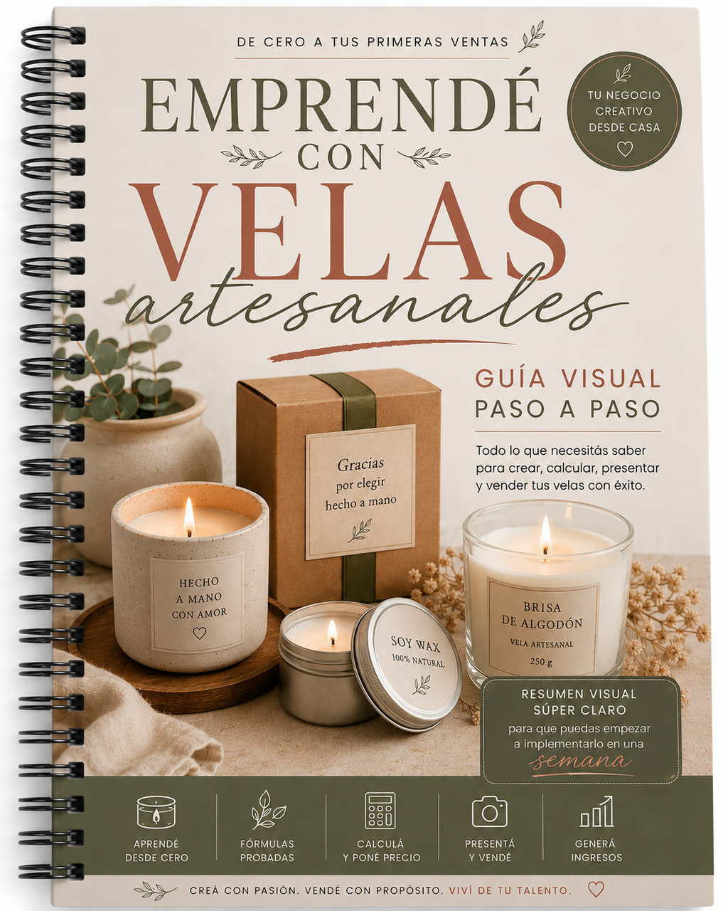 Ebook Emprendé con velas artesanales